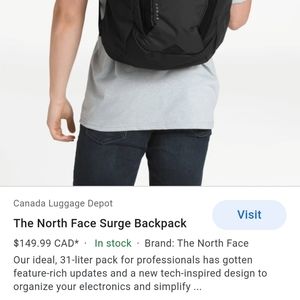 The North Face "Surge" Backpack